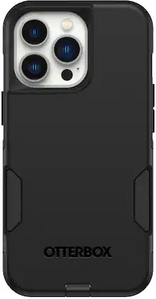 Front. OtterBox - Commuter Series Hard Shell for Apple iPhone 13 Pro - Black.