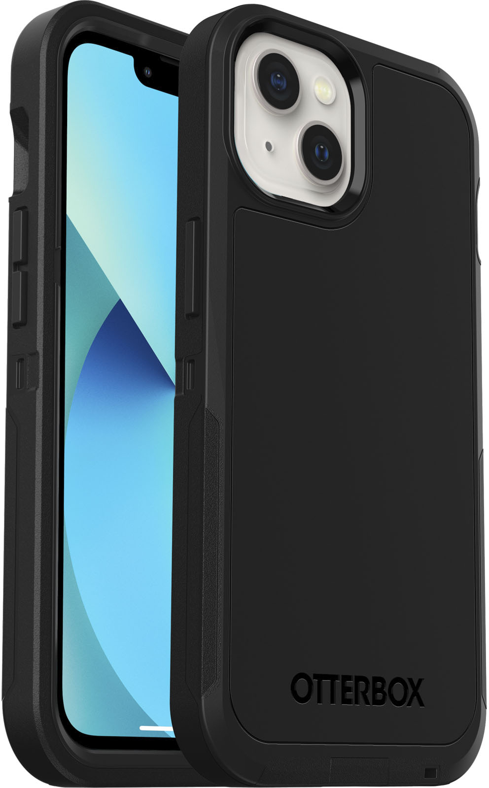 Angle View: OtterBox - Defender Series Pro XT Hard Shell for Apple  iPhone 13 - Black