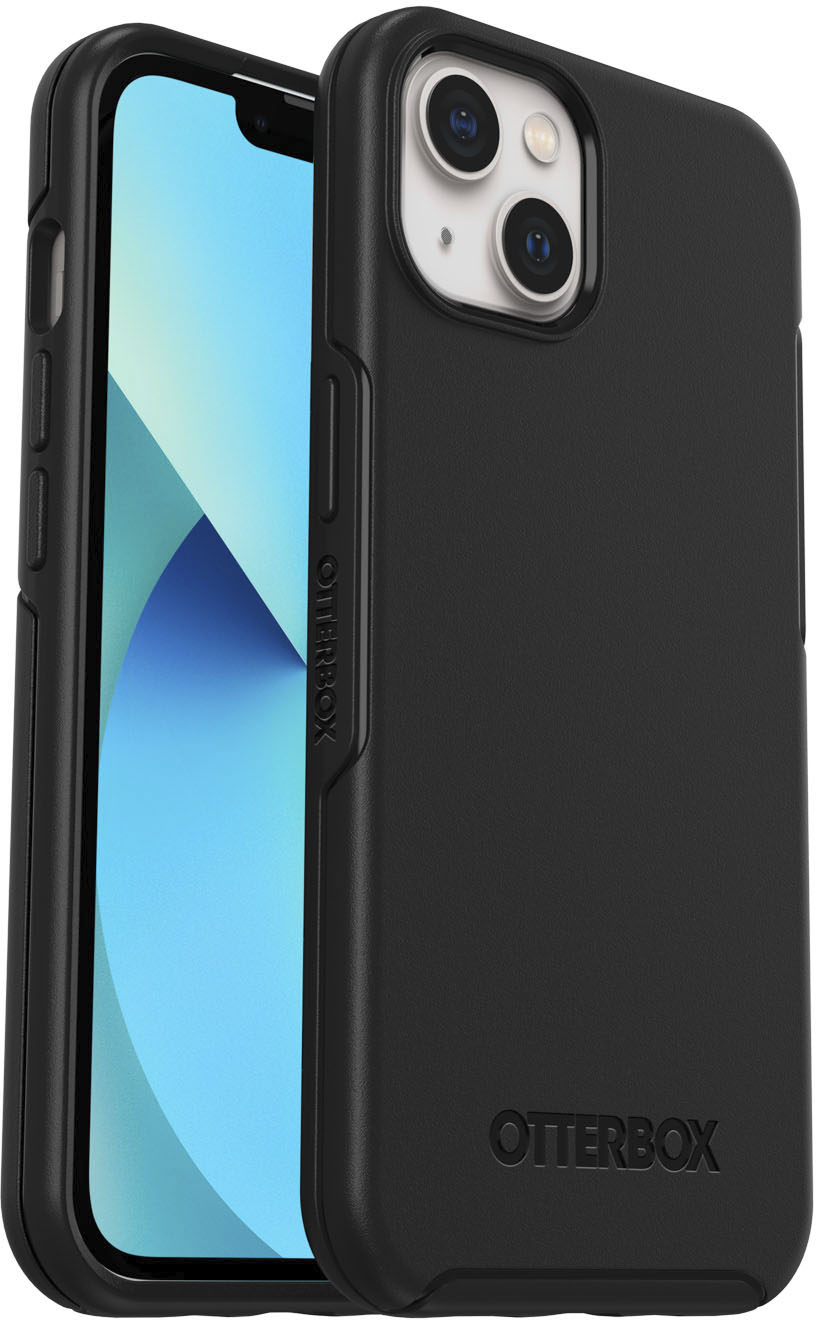 Angle View: OtterBox - Symmetry Series Hard Shell for Apple iPhone 13 - Black