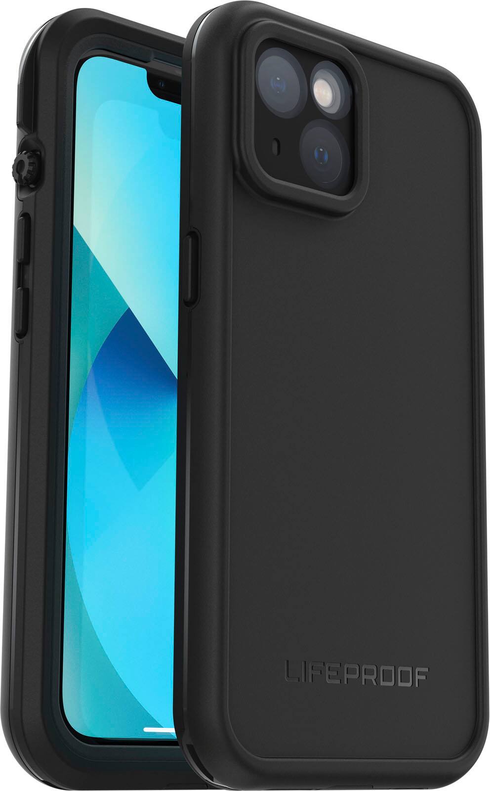 Angle View: LifeProof FRĒ Series Hard Shell for Apple iPhone 13 - Black