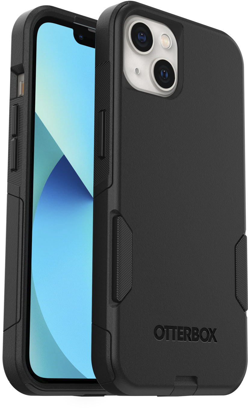 Angle View: OtterBox - Commuter Series Hard Shell for Apple iPhone 13 - Black