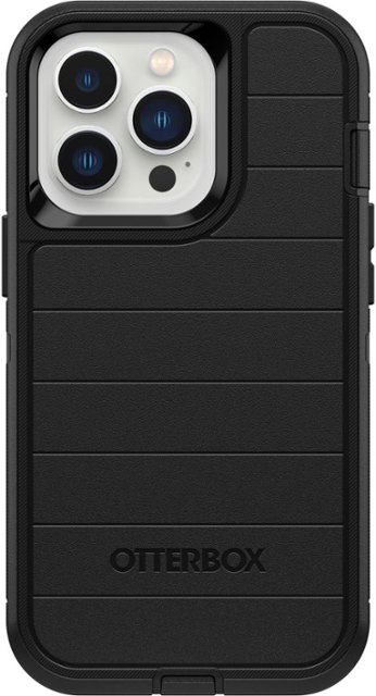 Front Zoom. OtterBox - Defender Series Pro Hard Shell for Apple iPhone 13 Pro - Black.