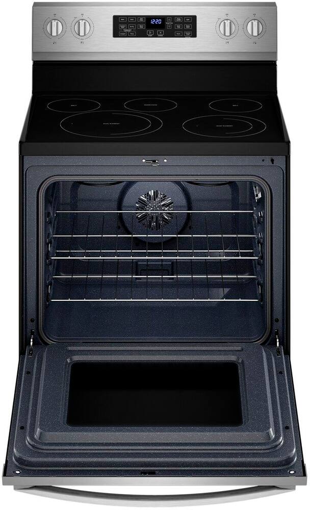Alt View 12. Whirlpool - 5.3 Cu. Ft. Freestanding Electric Convection Range with Air Fry - Fingerprint Resistant Stainless Steel.