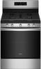 Front. Whirlpool - 5.0 Cu. Ft. Gas Burner Range with Air Fry for Frozen Foods - Fingerprint Resistant Stainless Steel.