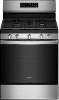 Whirlpool - 5.0 Cu. Ft. Gas Burner Range with Air Fry for Frozen Foods - Stainless Steel - Front_Zoom