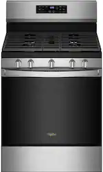 Whirlpool - 5.0 Cu. Ft. Gas Burner Range with Air Fry for Frozen Foods - Stainless Steel - Front_Zoom