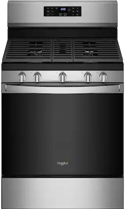 Whirlpool - 5.0 Cu. Ft. Gas Burner Range with Air Fry for Frozen Foods - Stainless Steel