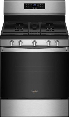 Whirlpool - 5.0 Cu. Ft. Gas Burner Range with Air Fry for Frozen Foods - Stainless Steel