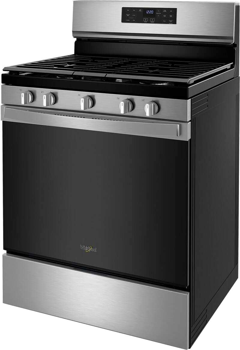 Alt View 2. Whirlpool - 5.0 Cu. Ft. Gas Burner Range with Air Fry for Frozen Foods - Fingerprint Resistant Stainless Steel.