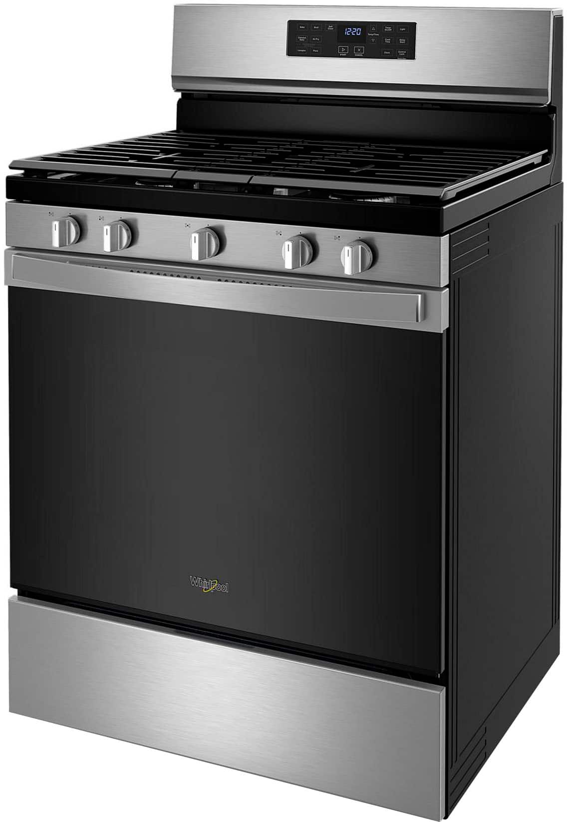 Alt View 12. Whirlpool - 5.0 Cu. Ft. Gas Burner Range with Air Fry for Frozen Foods - Fingerprint Resistant Stainless Steel.