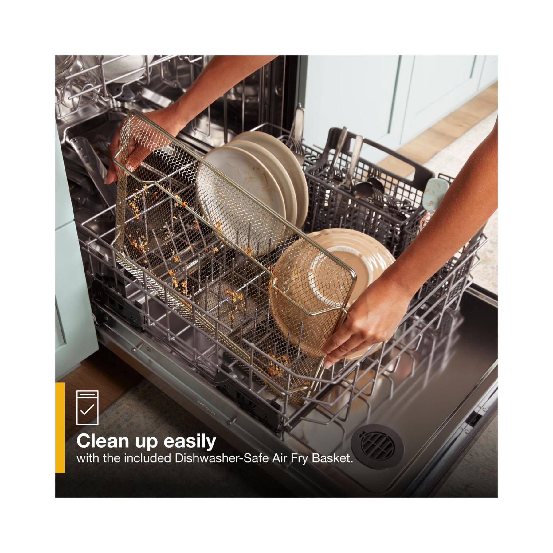Clean up easily with the included Dishwasher-Safe Air Fry Basket.