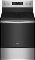 Whirlpool - 5.3 Cu. Ft. Freestanding Electric Convection Range with Air Fry - Stainless steel - Front_Zoom