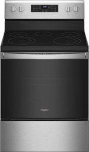 Whirlpool - 5.3 Cu. Ft. Freestanding Electric Convection Range with Air Fry - Stainless Steel