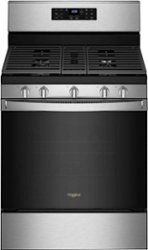 Whirlpool - 5.0 Cu. Ft. Gas Range with Air Fry for Frozen Foods - Stainless steel - Front_Zoom