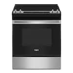 Whirlpool - 4.8 Cu. Ft. Slide-In Electric Range - Stainless Steel