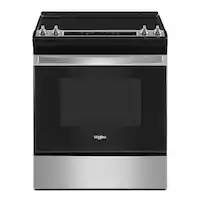 Whirlpool - 4.8 Cu. Ft. Slide-In Electric Range - Stainless Steel - Front_Zoom