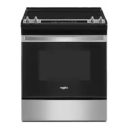 Whirlpool - 4.8 Cu. Ft. Slide-In Electric Range - Stainless Steel
