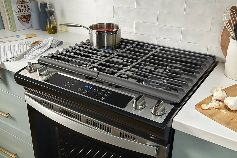 Whirlpool 5.0 Cu. Ft. Gas Range with Frozen Bake Technology Stainless ...