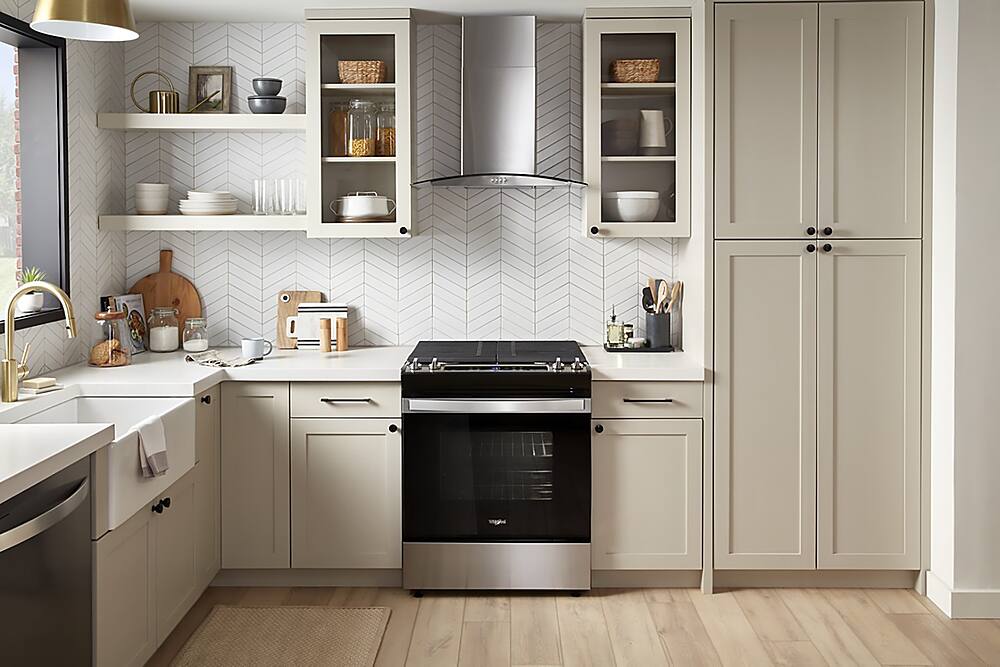 Alt View 25. Whirlpool - 5.0 Cu. Ft. Gas Range with Frozen Bake Technology - Stainless Steel.