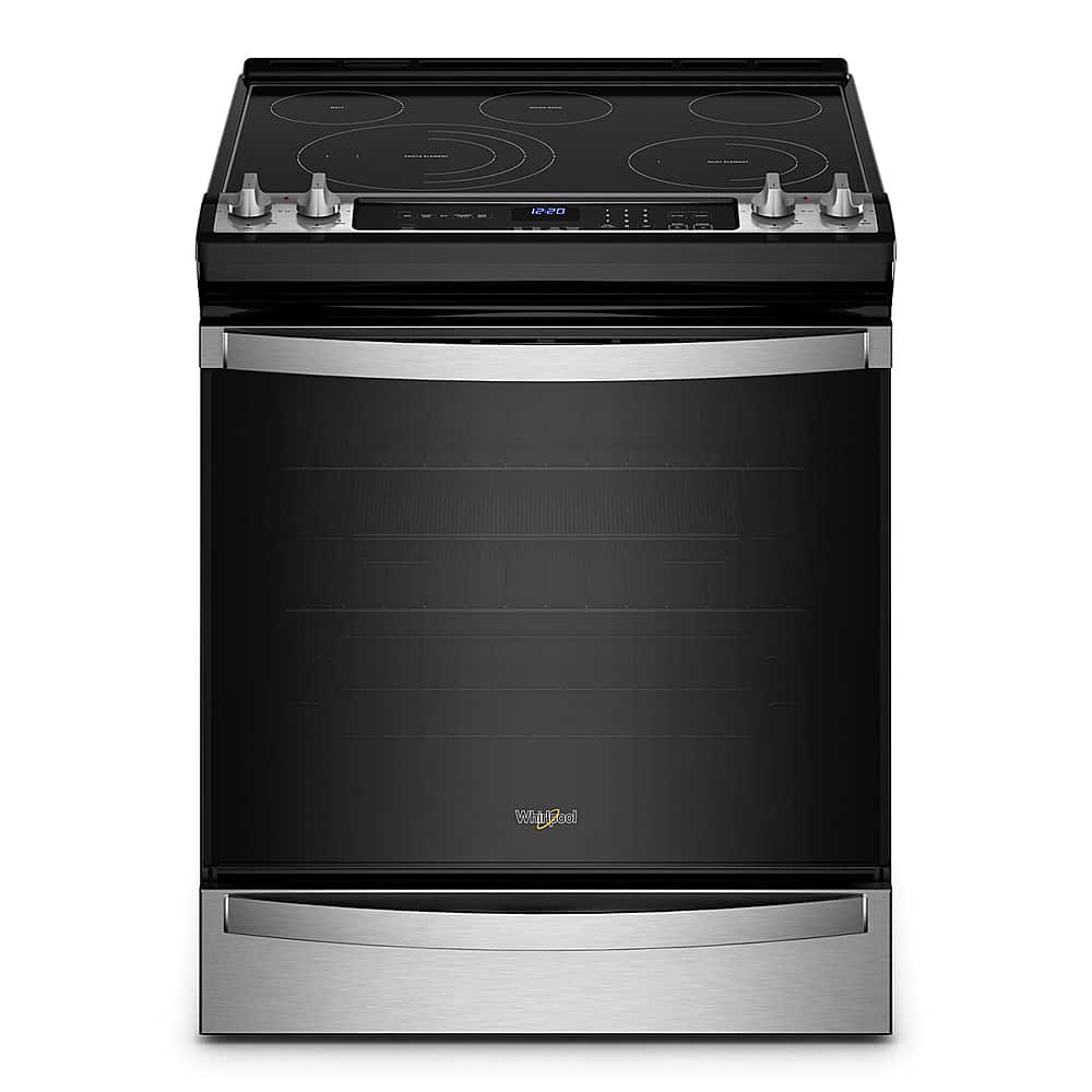 Whirlpool - 6.4 Cu. Ft. Freestanding Electric True Convection Range with Air Fry for Frozen Foods - Stainless Steel - Front_Zoom