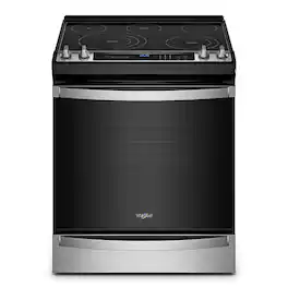 Whirlpool - 6.4 Cu. Ft. Freestanding Electric True Convection Range with Air Fry for Frozen Foods - Stainless Steel
