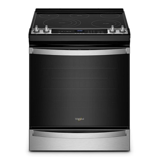 Front Zoom. Whirlpool - 6.4 Cu. Ft. Freestanding Electric True Convection Range with Air Fry for Frozen Foods - Stainless steel.