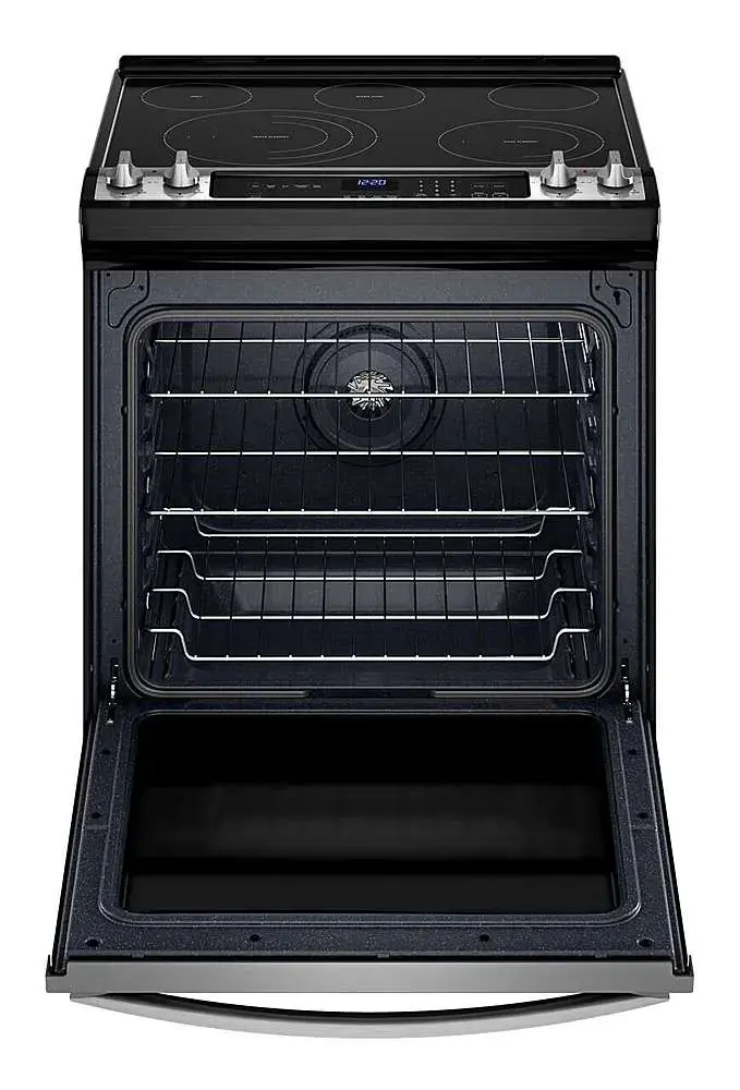 The text on the image reads: "6.4 CU. FT. - 7 7-in-1 Oven SSS Air Fry Mode tgpoa FlexHeat TM Triple Radiant Element."