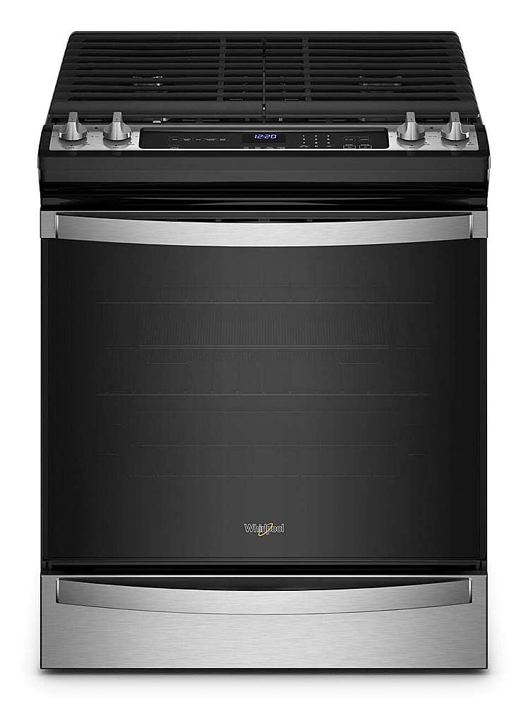 Whirlpool - 5.8 Cu. Ft. Freestanding Gas True Convection Range with Air Fry for Frozen Foods - Stainless Steel