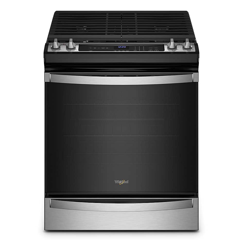 Whirlpool - 5.8 Cu. Ft. Freestanding Gas True Convection Range with Air Fry for Frozen Foods - Stainless Steel - Front_Zoom