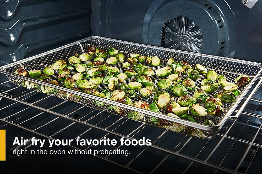Air fry your favorite foods right in the oven without preheating.