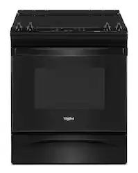 Whirlpool - 4.8 Cu. Ft. Slide-In Electric Range - Black - Front_Zoom