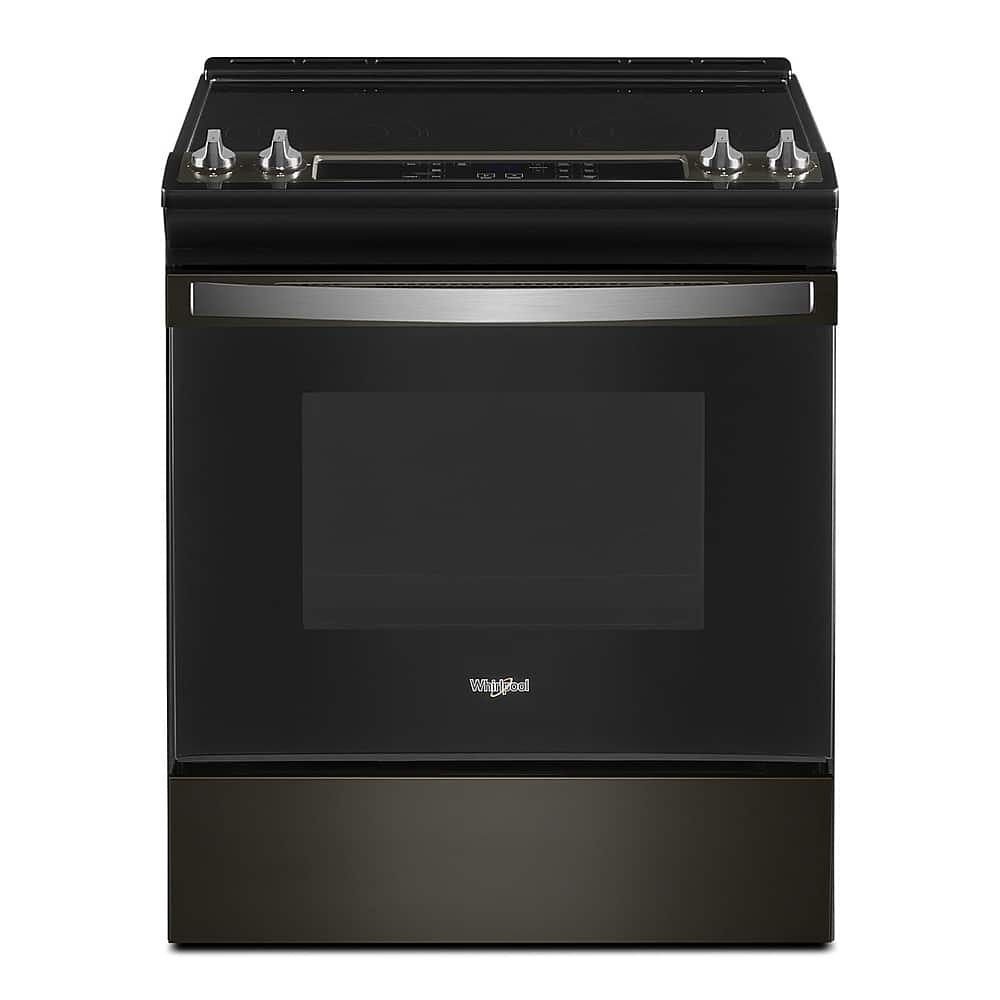 Whirlpool - 4.8 Cu. Ft. Slide-In Electric Range - Black Stainless Steel - Front_Zoom