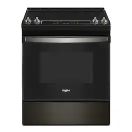 Whirlpool - 4.8 Cu. Ft. Slide-In Electric Range - Black Stainless Steel