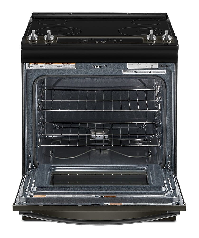 Whirlpool black deals stainless electric range