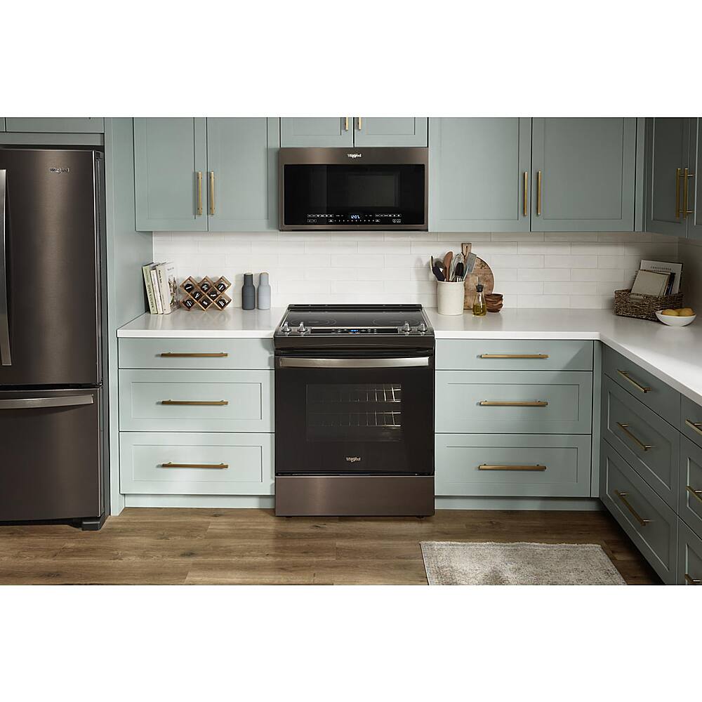 Alt View 19. Whirlpool - 4.8 Cu. Ft. Slide-In Electric Range - Black Stainless Steel.