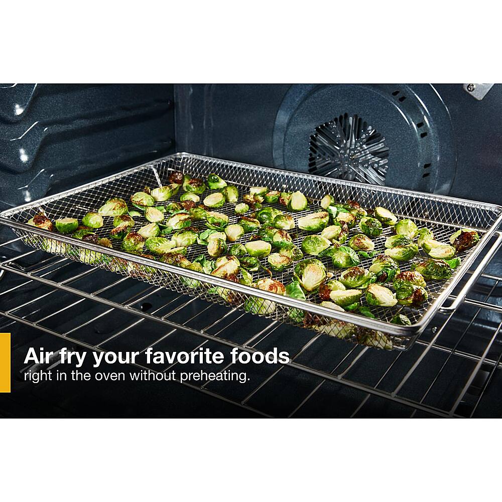 Air fry your favorite foods right in the oven without preheating.