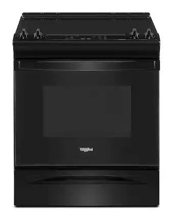 Front. Whirlpool - 4.8 Cu. Ft. Electric Range - Black.
