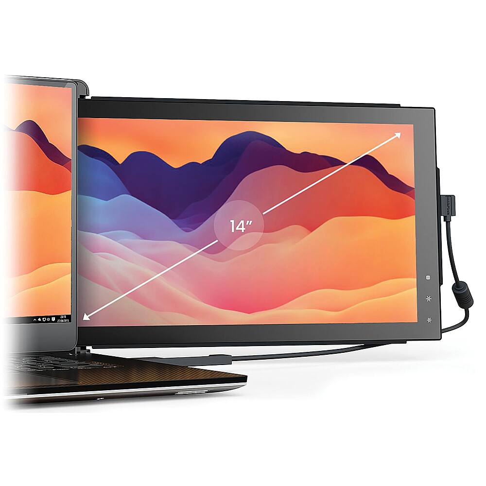 Mobile Pixels Trio Max Portable Monitor – 14" Full HD IPS Laptop Screen Extender, 60Hz, Black