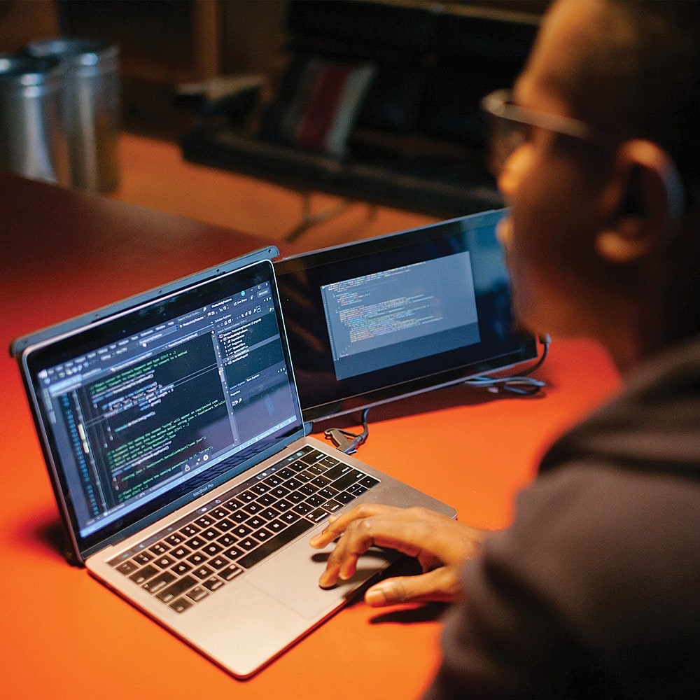 Alt View 11. Mobile Pixels - Trio Portable LCD Monitor for Laptops, 12.5'' Full HD IPS (Single Pack Monitor) - Black.