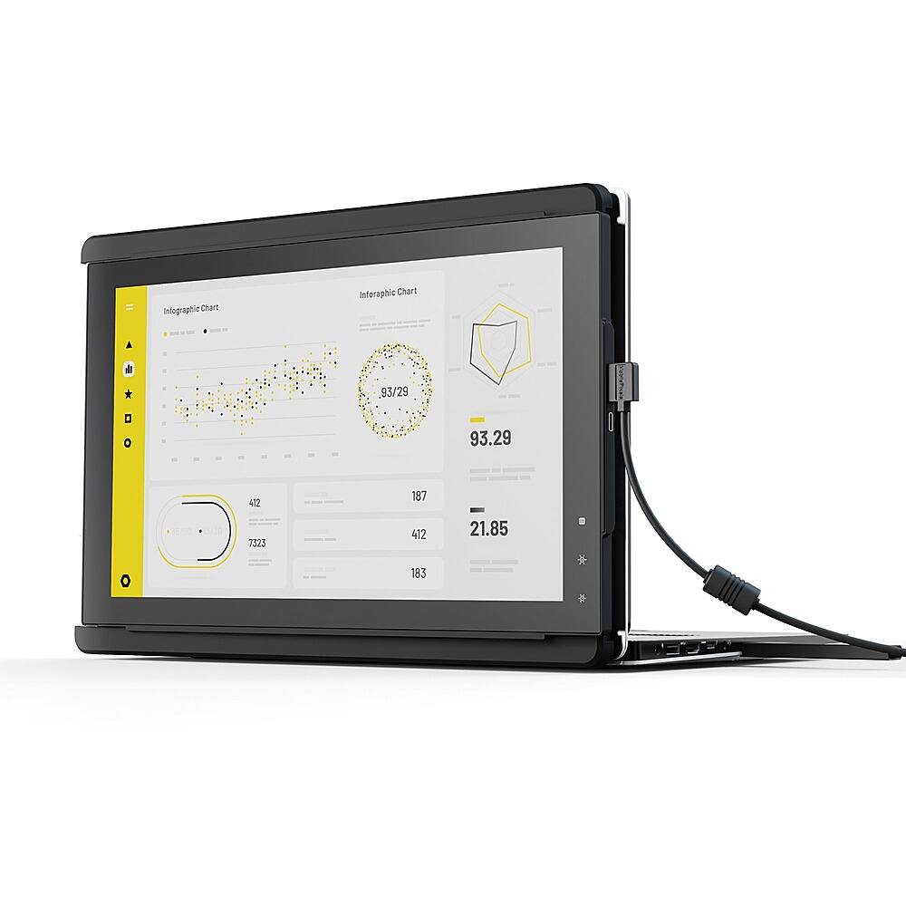 Alt View 14. Mobile Pixels - Trio Portable LCD Monitor for Laptops, 12.5'' Full HD IPS (Single Pack Monitor) - Black.