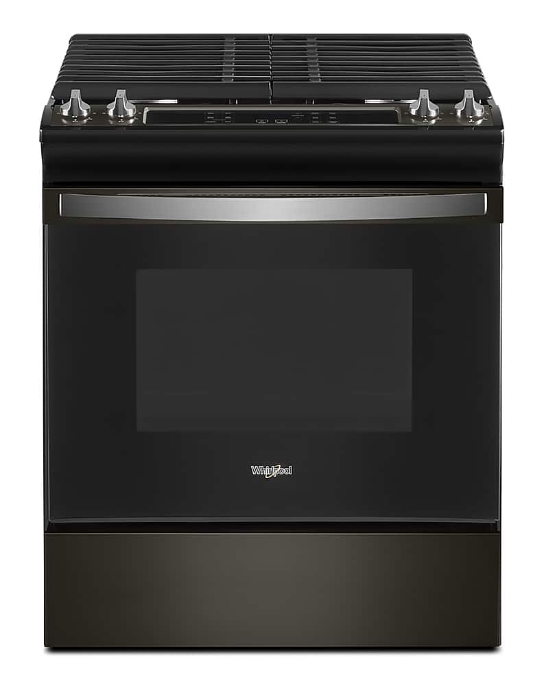 Whirlpool - 5.0 Cu. Ft. Gas Range with Frozen Bake Technology - Black Stainless Steel - Front_Zoom