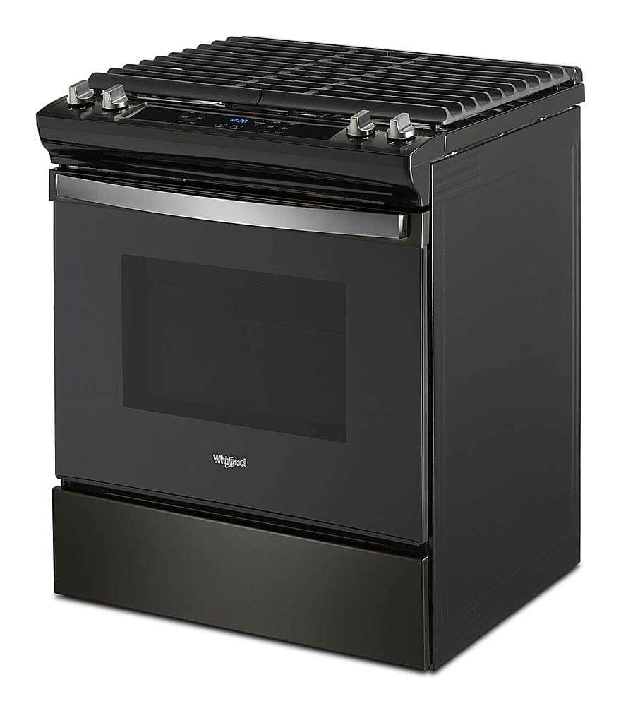 Alt View 2. Whirlpool - 5.0 Cu. Ft. Gas Range with Frozen Bake Technology - Black stainless steel.