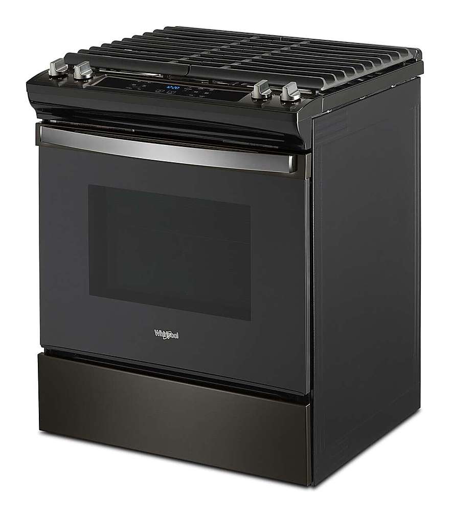 Alt View 2. Whirlpool - 5.0 Cu. Ft. Gas Range with Frozen Bake Technology - Black stainless steel.
