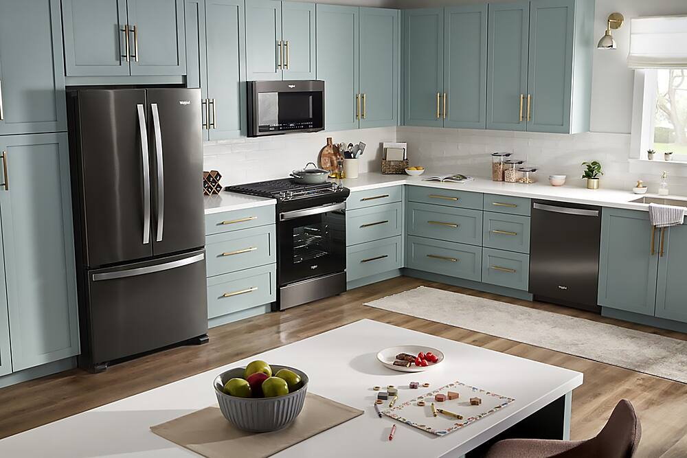 Alt View 24. Whirlpool - 5.0 Cu. Ft. Gas Range with Frozen Bake Technology - Black stainless steel.