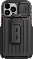 Tech21 - EvoMax with Holster Hard Shell Case for Apple iPhone 13 Pro Max & iPhone 12 Pro Max - Black - Alt_View_Zoom_1