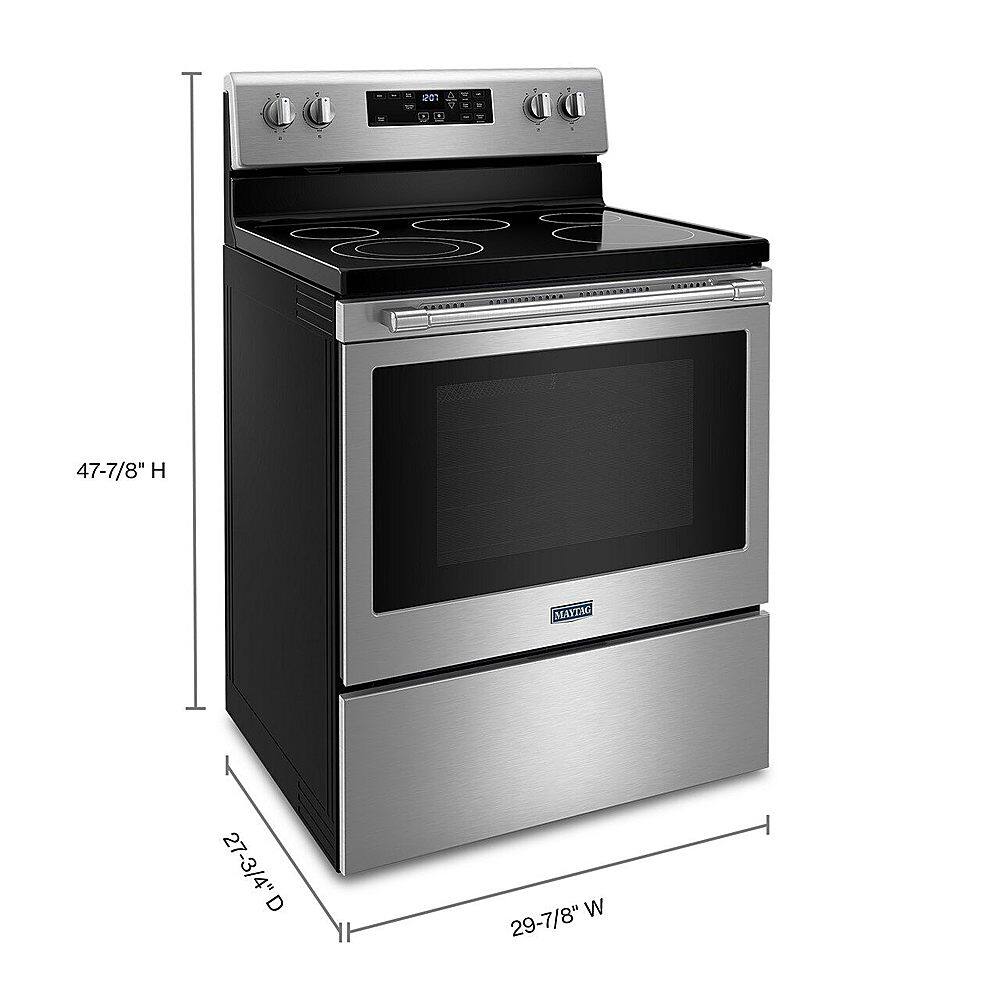 Alt View 13. Maytag - 5.3 Cu. Ft. Electric Range - Stainless Steel.