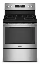 Maytag - 5.3 Cu. Ft. Electric Range with Air Fry - Stainless Steel - Front_Zoom