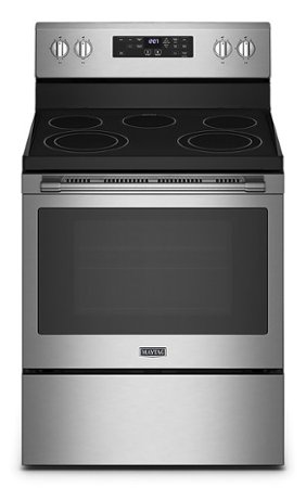 Maytag - 5.3 Cu. Ft. Electric Range with Ary Fry - Stainless steel