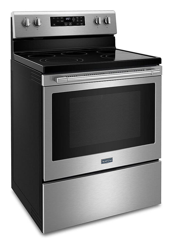 Alt View 11. Maytag - 5.3 Cu. Ft. Electric Range with Air Fry - Stainless Steel.