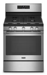 Maytag - 5.0 Cu. Ft. Gas Range with Air Fry for Frozen Food and Air Fry Basket - Stainless Steel - Front_Zoom